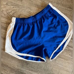 Nike Blue and White Women's Athletic Shorts